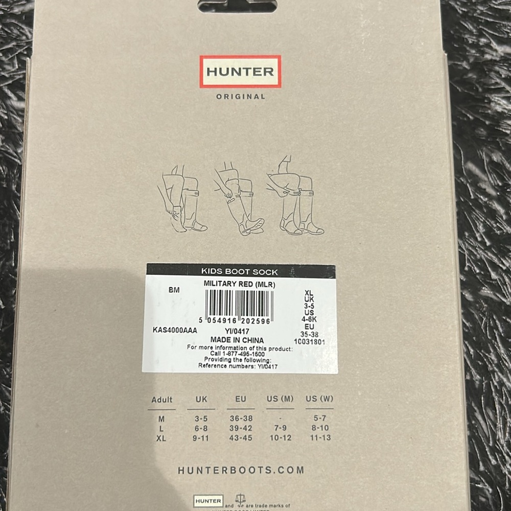 Hunter Kids Red Boot Socks - Picture 5 of 5